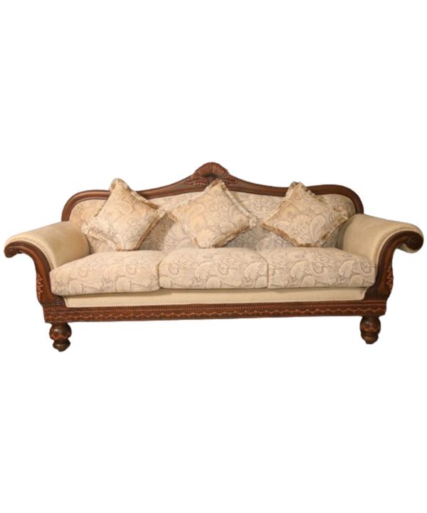 Leather Curved Arm Chair